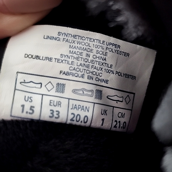 PAJAR Youth Tacey Black Winter Waterproof Zip Up Boot Thermal -30°C Size US 1.5 - Picture 16 of 16